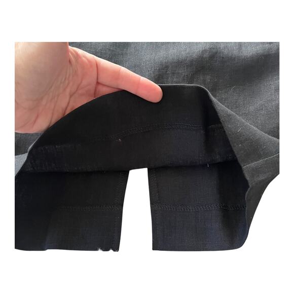 Linen Handmade Studio Black Skirt Size 2 - Picture 6 of 11